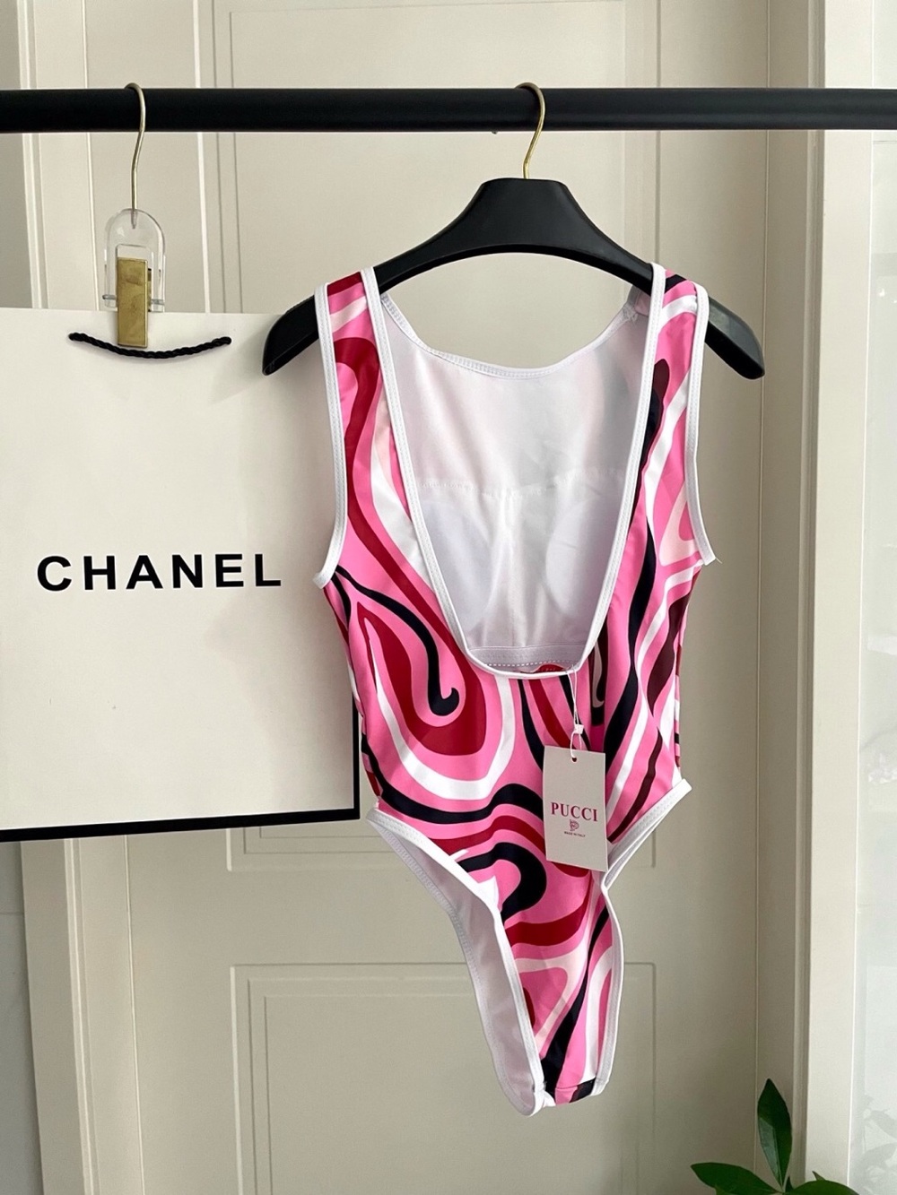 Emilio Pucci Pink Multicolor Swirl One-Piece Bikini Set - Picture 4 of 9
